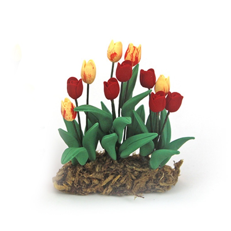 Mô Hình Hoa Tulip Trang Trí Nhà Búp Bê