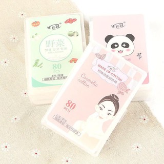 Bông tẩy trang mini hộp nhựa siêu cute