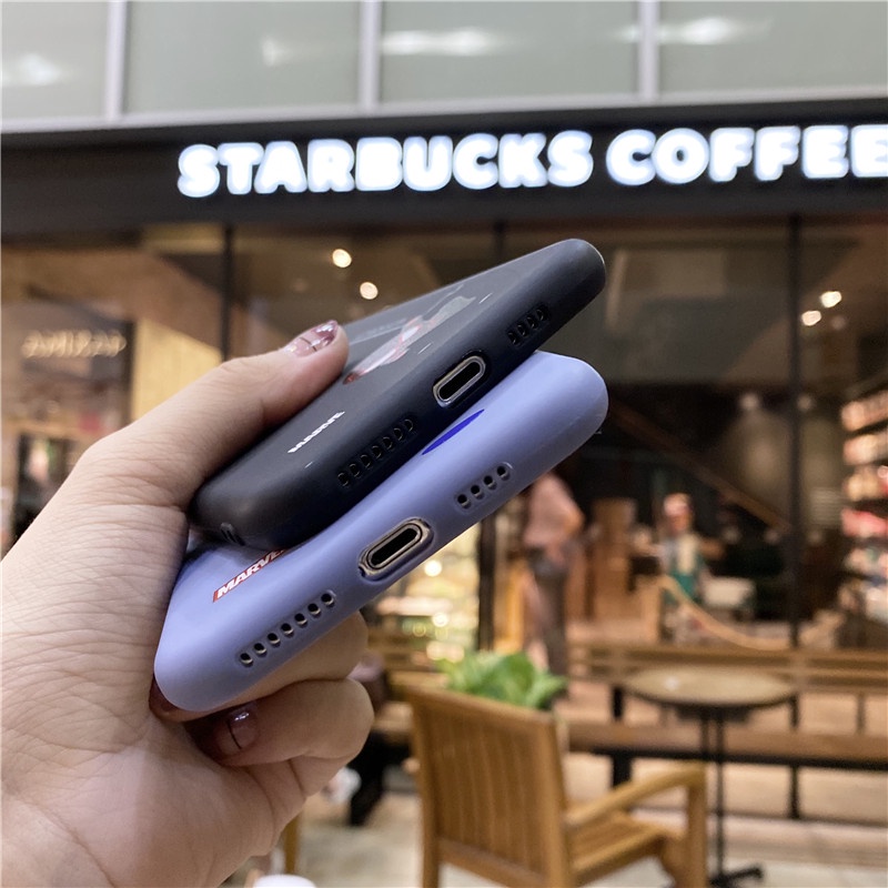 Dễ Thương Ốp Điện Thoại Silicon Họa Tiết spiderman Mặt Nhám Chống Rơi Cho iphone 13 12 11 pro max x xr xs 7 8 plus se 2020