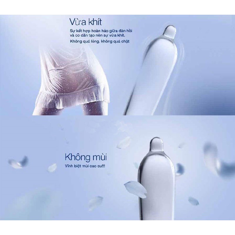 (CHÍNH HÃNG - CHE TÊN) Bao cao su Durex Invisible Extra Lubricant HỘP 10 CHIẾC