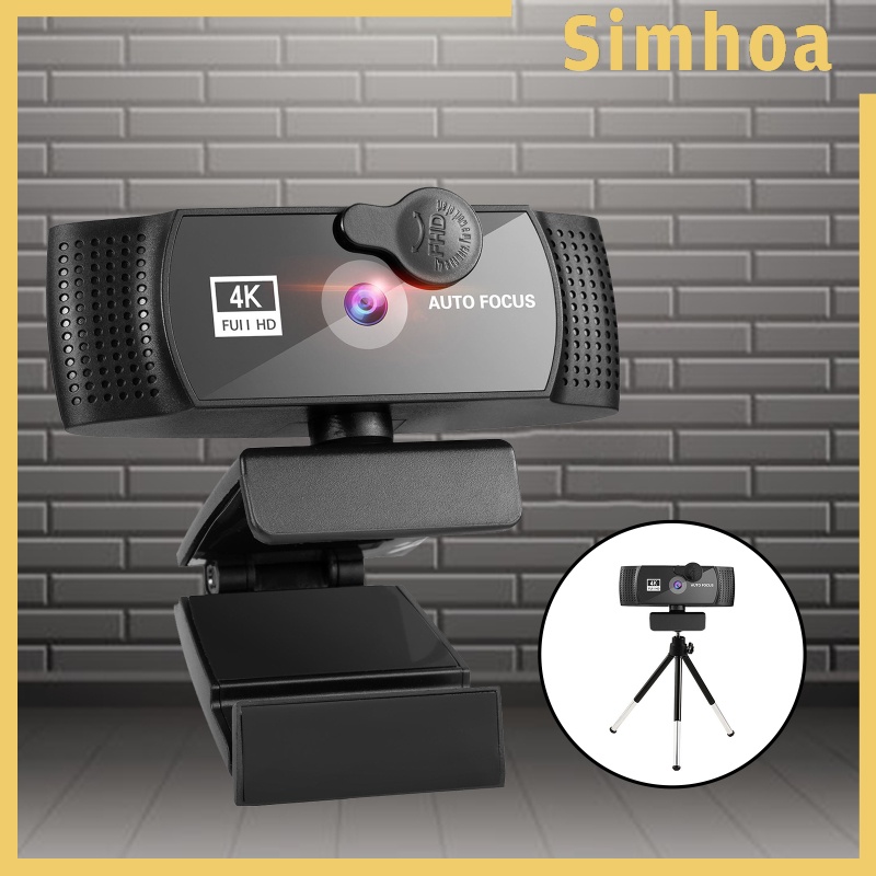 [SIMHOA] Webcam 1080p HD w/ Noise-Cancelling Microphone USB for Gaming PC Desktop