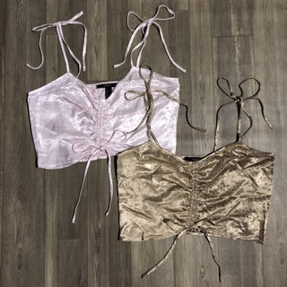 Áo Beo 2 Dây Satin Cột Nơ F21