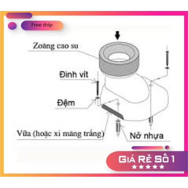 Giăng cao su chống hôi bàn cầu, ron chống hôi đế bồn cầu chính hãng INAX gắn vừa hầu hết các hãng bồn cầu hiện nay