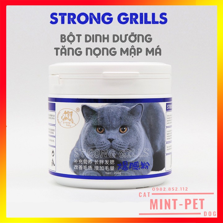 Bột Dinh Dưỡng Tăng Nọng Mập Má STRONG GRILLS Cho Mèo #MintPet