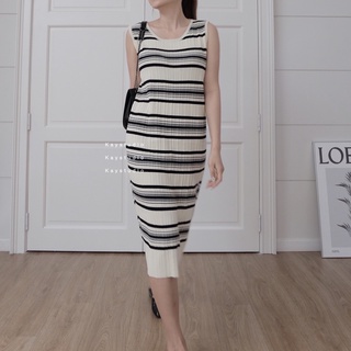 [KAYSTUDIO] ĐẦM SUÔNG SỌC BE