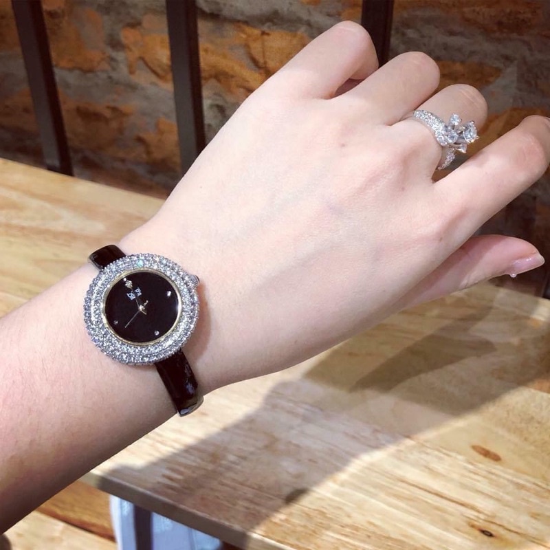 Đồng Hồ Nữ Burgi 195BU dây xanh tím than case 30mm