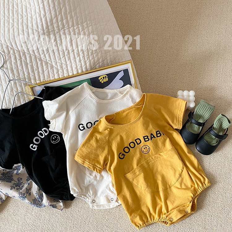 Romper tay ngắn chất liệu cotton đáng yêu dành cho bé