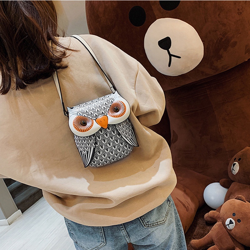 Túi IELGY đeo vai họa tiết hoạt hình phong cách cổ điển thời trang cho nữ