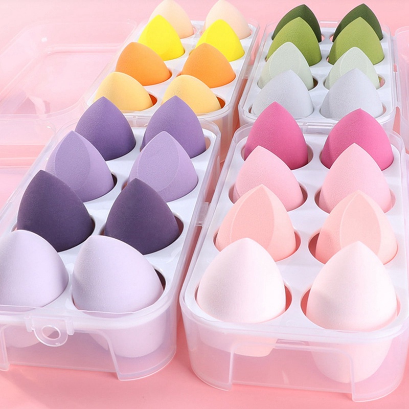 Hộp Đựng Mút Trang Điểm Hình Quả Trứng Mềm Mại Có Thể Sử Dụng Khô Và Ướt