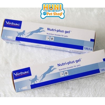 Gel dinh dưỡng cho chó mèo Nutri plus gel Virbac Gel dưỡng lông chó nhanh phục hồi sau bệnh - tuýp 120.5g