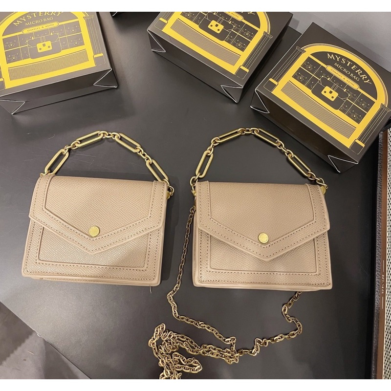 Túi đeo chéo mini nữ C.n.k quai xích mẫu mới kèm dây đeo fullbox