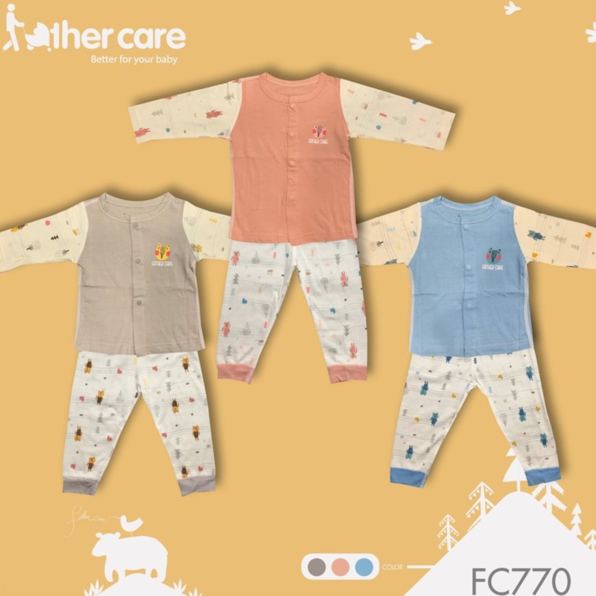 Bộ Quần Áo Trẻ em DT FatherCare Cài Giữa - Họa Tiết Báo (Trơn - Họa Tiết) FC770