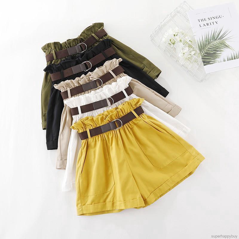 Quần sọt lưng thun co giãn thiết kế dáng rộng che khuyết điểm