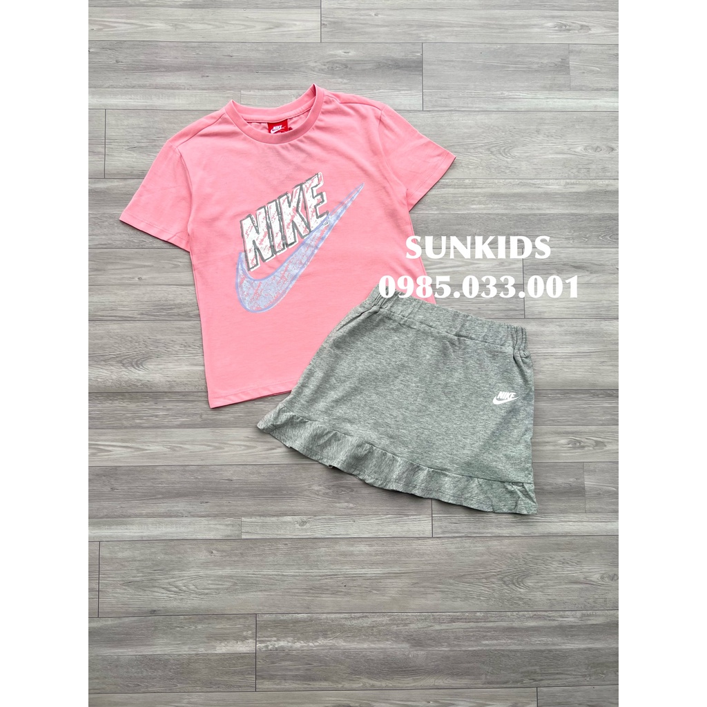 Set áo chân váy Ni,ke 2 màu chất cotton