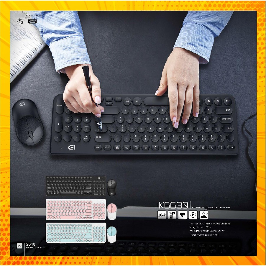 Combo Phím + Chuột IK6630