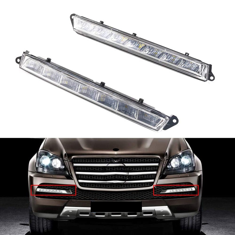 1 Cặp Đèn LED Sương Mù Ban Ngày Cho Mercedes Benz X164 GL350 GL450 GL5001649060351 A1649060451