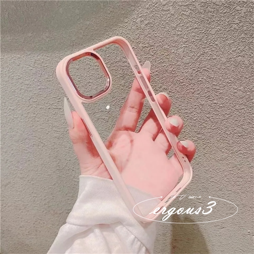 Ốp Điện Thoại Trong Suốt Mạ Điện Sang Trọng Cho iPhone 14 13 12 11 Pro Max 7 8 Plus SE 2020 X Xr Xs Max