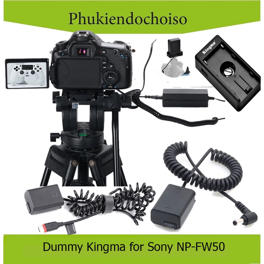 Pin ảo/ giả pin/ pin giả/ Pin Dummy Kingma for Sony NP-FW50