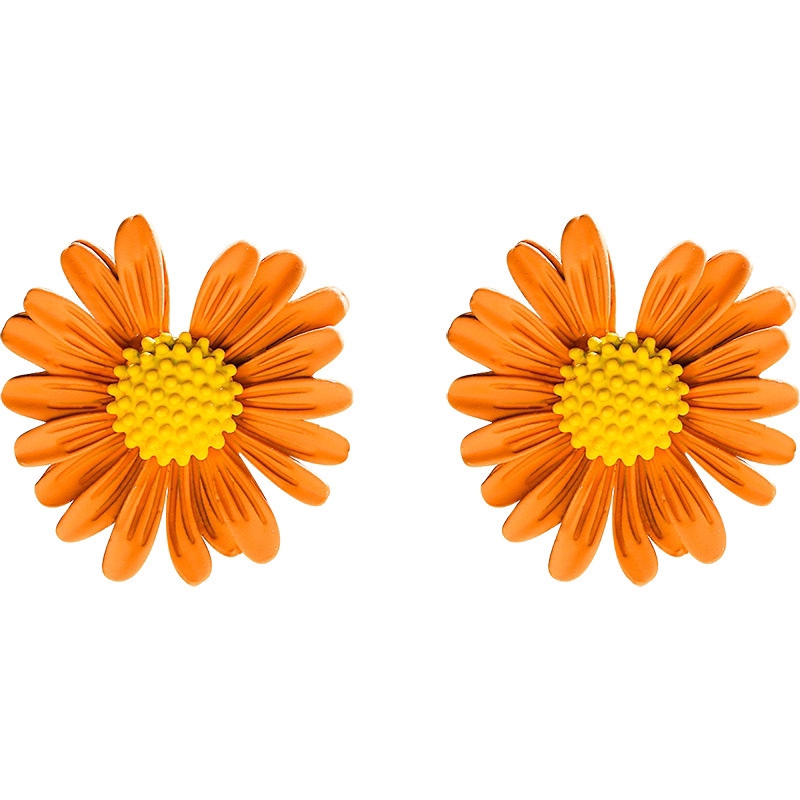 Kpop 925 Silver Stud Earrings Small Daisy GD Stud Earring Women Charm Fashion Jewelry Accessories