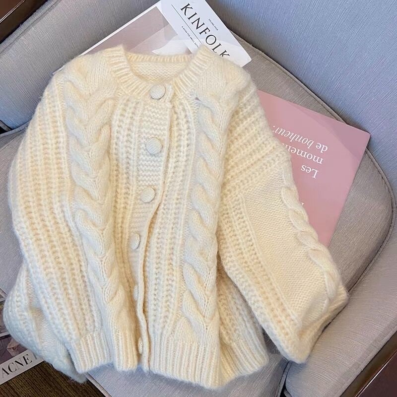 ❄❄❄Áo Khoác Len Vặn Thừng 3 Màu Dày Dặn❄❄❄