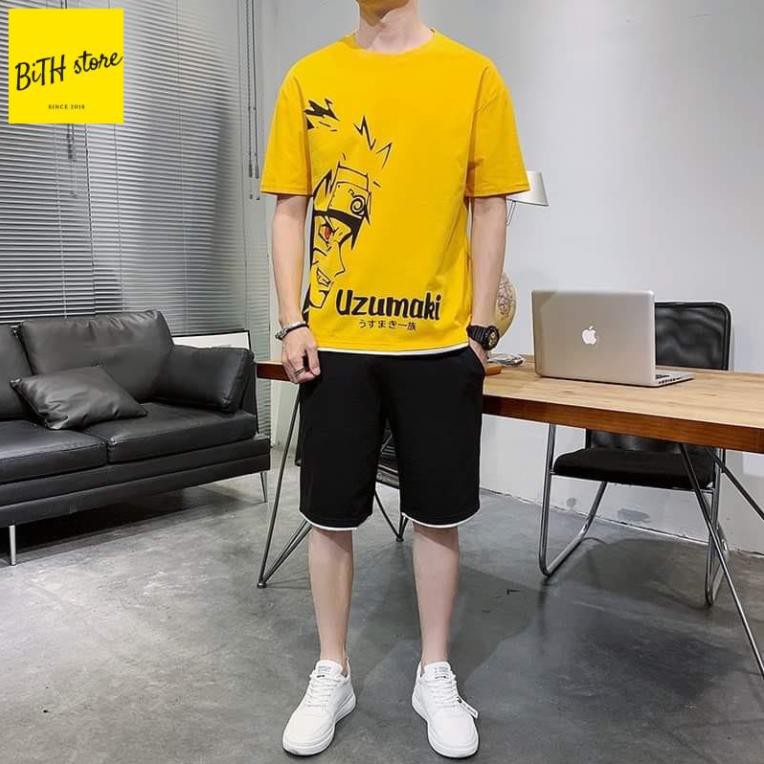 Bộ đồ thể thao nam mặc nhà, set đồ nam chất thun lạnh mặc mùa hè in Naruto Uzumaki nhiều màu | BigBuy360 - bigbuy360.vn