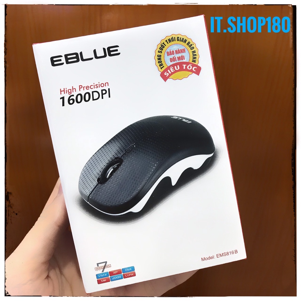 Chuột không dây EBlue EMS816/ Edra EM603W  Click siêu nhạy - Bảo hành 12 Tháng