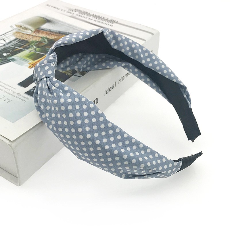 Băng đô bằng vải bản rộng họa tiết gợn sóng đơn giản phong cách Hàn Quốc cho trẻ em