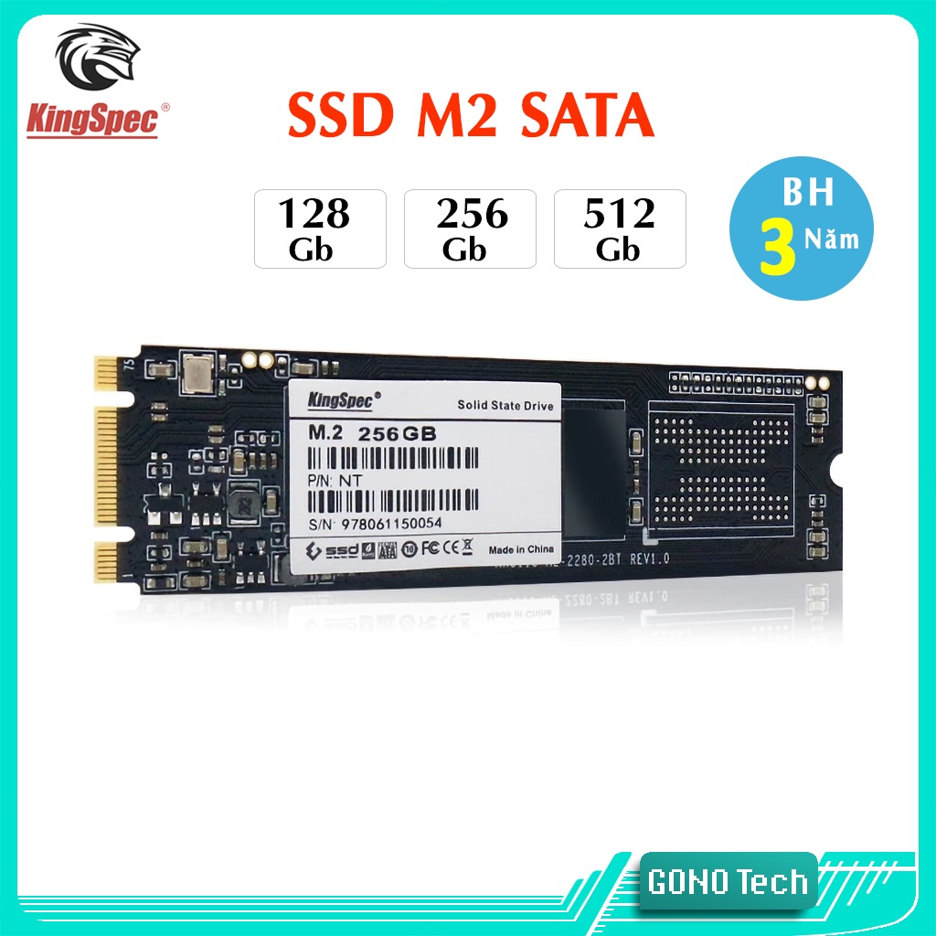 Ổ cứng SSD M2 SATA 2280 Kingspec NT M.2 NGFF 128GB 256GB 120GB 240GB | BigBuy360 - bigbuy360.vn