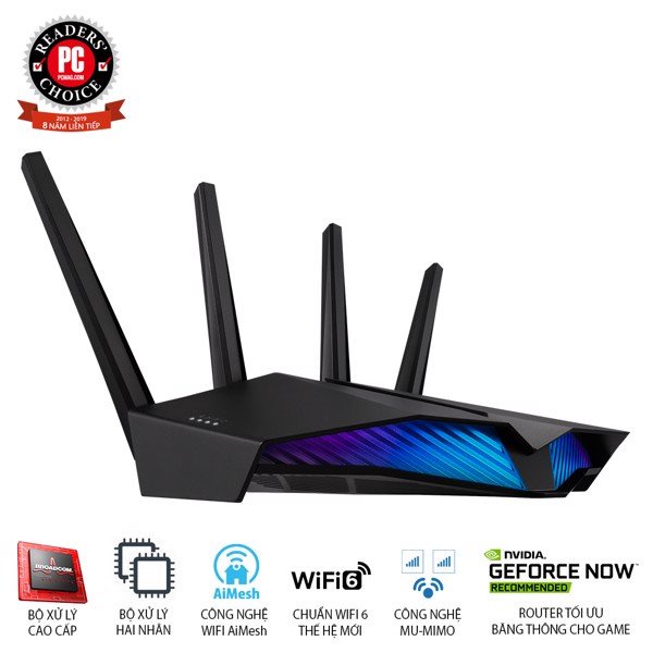 Thiết bị Router ASUS RT-AX82U AX5400 Wifi 6 băng tần kép