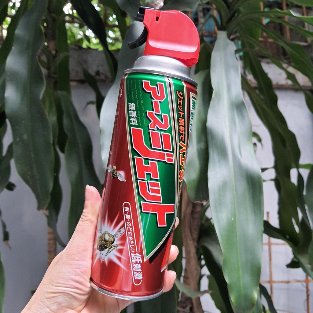 Xịt Côn Trùng, Diệt Gián, Muỗi, Bọ Chét, Bọ Ve, Ruồi Đen, Rệp,...Không Mùi Earth Jet 450mL-Nội địa Nhật