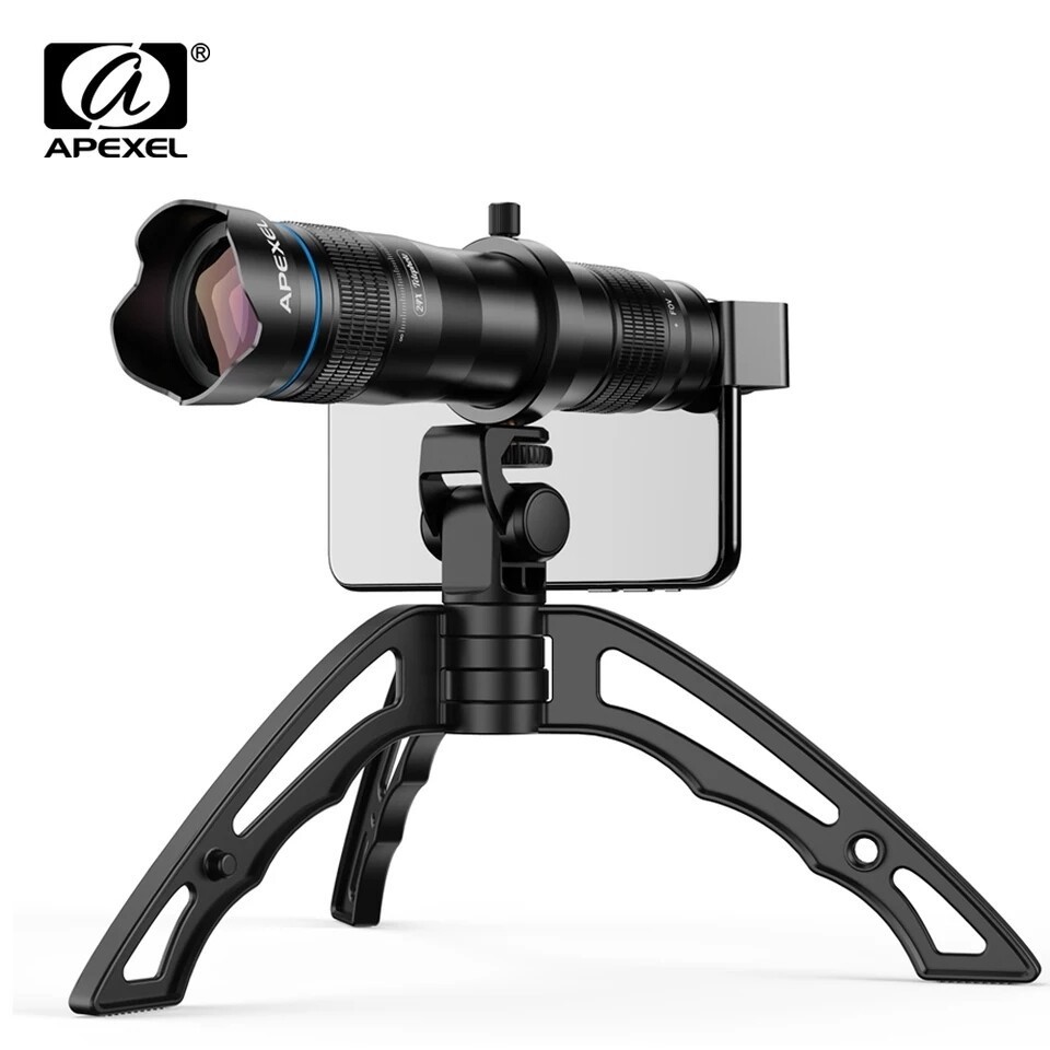 ♧❡☁Bộ ống kính apexel 36x super tele zoom lens cho điện thoại - Tặng kèm Tripod