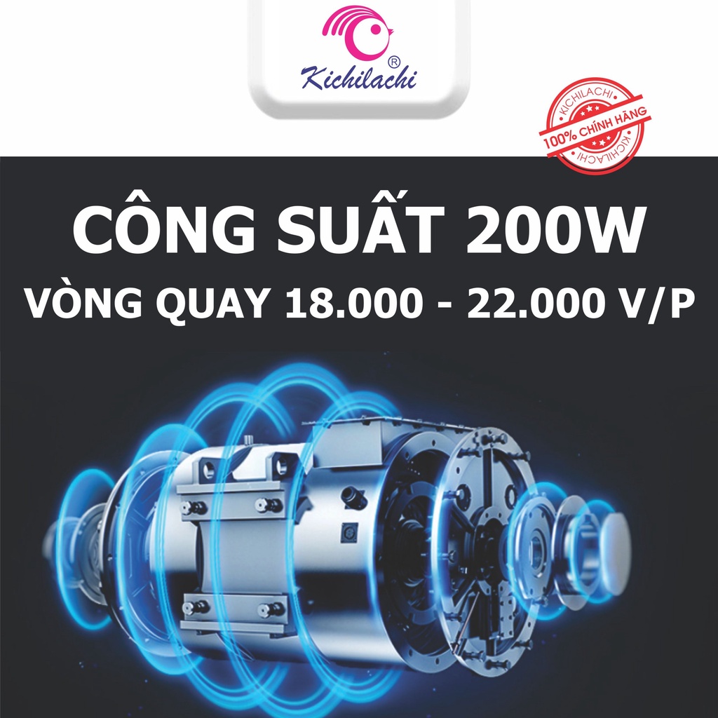 Máy Xay Đa Năng 3 Cối Cho Bé Ăn Dặm Kichilachi Xay Sinh Tố, Xay Hạt, Xay Thịt