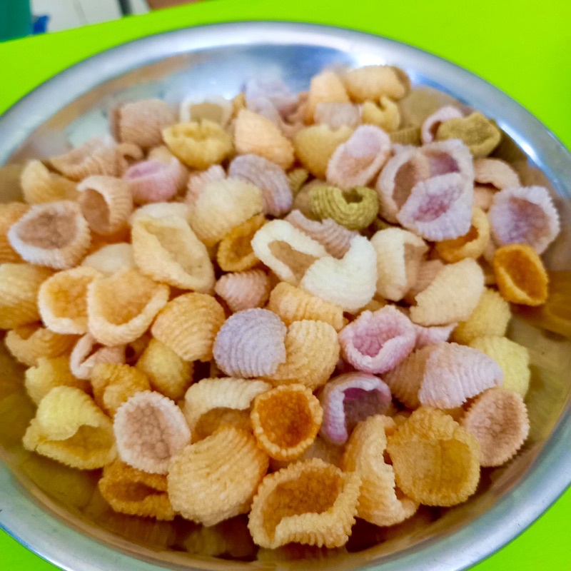 Nui sò gạo lứt rau củ chiên làm snack bim bim bánh phồng cho bé eat clean ăn kiêng giảm cân thực dưỡng healthy ăn vặt