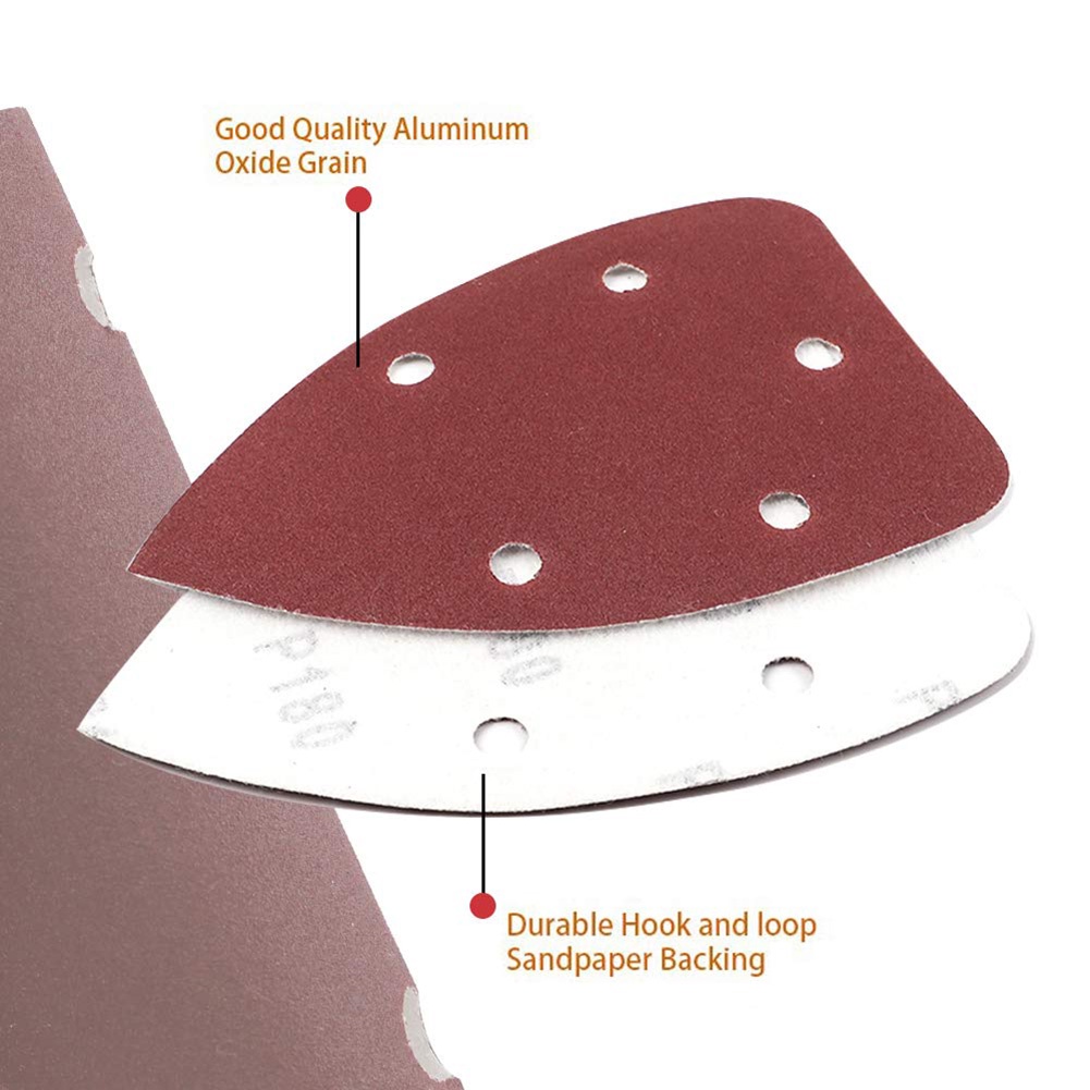 Bộ 50/100 miếng giấy nhám hình tam giác 40-320 grit chất lượng