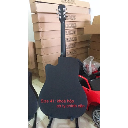 Đàn guitar acoustic màu đen Diduo/HT tặng bao và full 14 phụ kiện