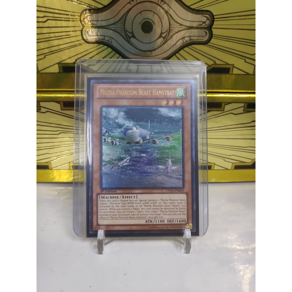 [ Dưa Hấu Yugioh ] Lá bài thẻ bài Mecha Phantom Beast Hamstrat - Ultimate Rare 1st Edition - Tặng bọc bài nhựa bảo quản