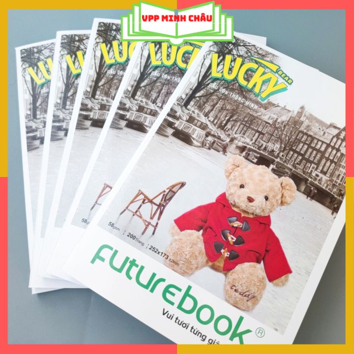 Vở Kẻ Ngang Gấu Con Lucky Futurebook - 200 Trang