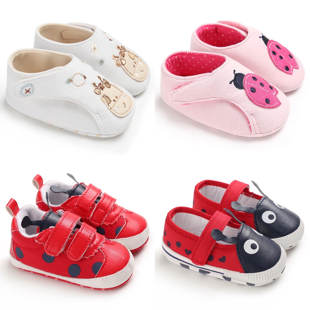 Giày Cotton Mềm Mại Chống Trượt In Họa Tiết Động Vật Hoạt Hình Dễ Thương Thời Trang Cho Bé Trai Gái Sơ Sinh