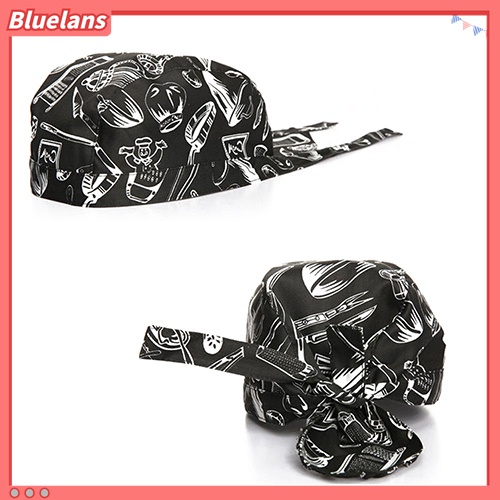 Bluelans♡ Mũ Đầu Bếp Chuyên Nghiệp Hình Đầu Lâu Cướp Biển