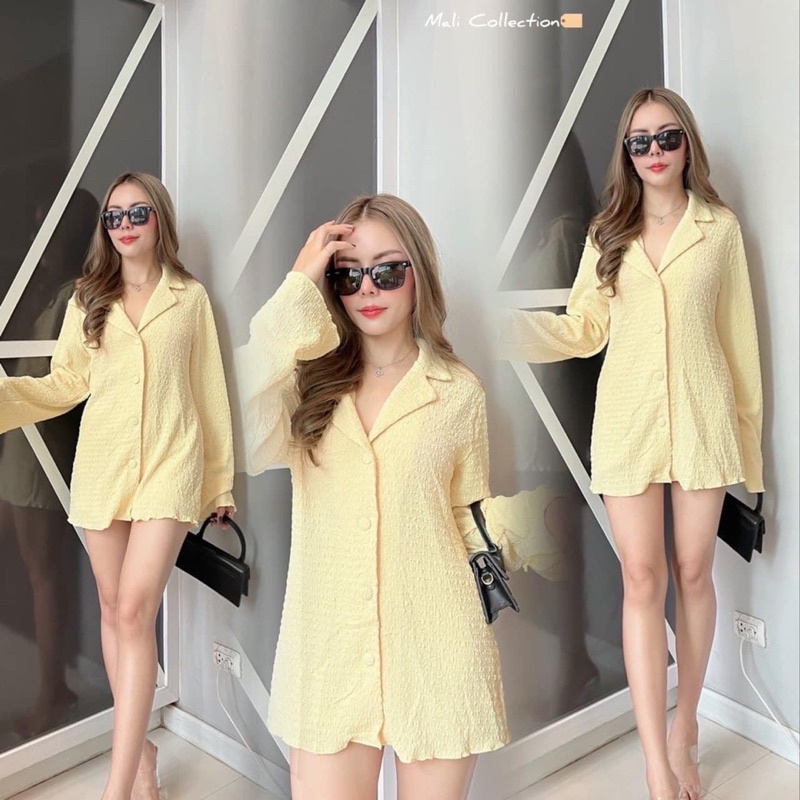 Sơ mi xốp form rộng Thailand