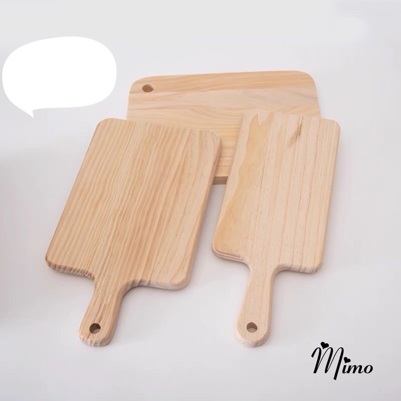 Thớt gỗ decor cầm tay hình chữ nhật kích thước 44x21cm phụ kiện trang trí nhà cửa chụp ảnh, khay trà bánh,...