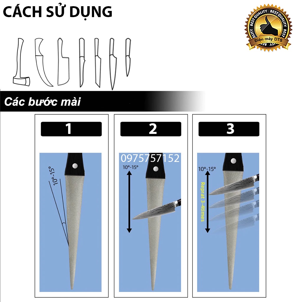 Dũa kim cương mài dao kéo cắt cành tiêu chuẩn Nhật Bản thép carbon cao cấp T2 chống mài mòn, giũa đa năng mài kéo bonsai