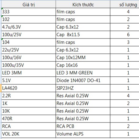 B10 Mạch khuếch đại âm thanh sử dụng chip LA4620 dựa trên SONY CFS 710S