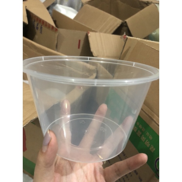Sỉ 300 hộp nhựa 1000ml tròn dùng 1 lần