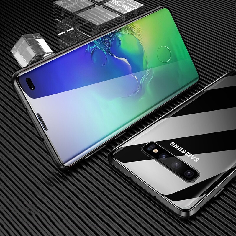 Ốp điện thoại hai mặt viền nam châm cho Samsung S10plus S10 Note10 10Plus s9 s8 note9 note8 s9+ s8+ | BigBuy360 - bigbuy360.vn
