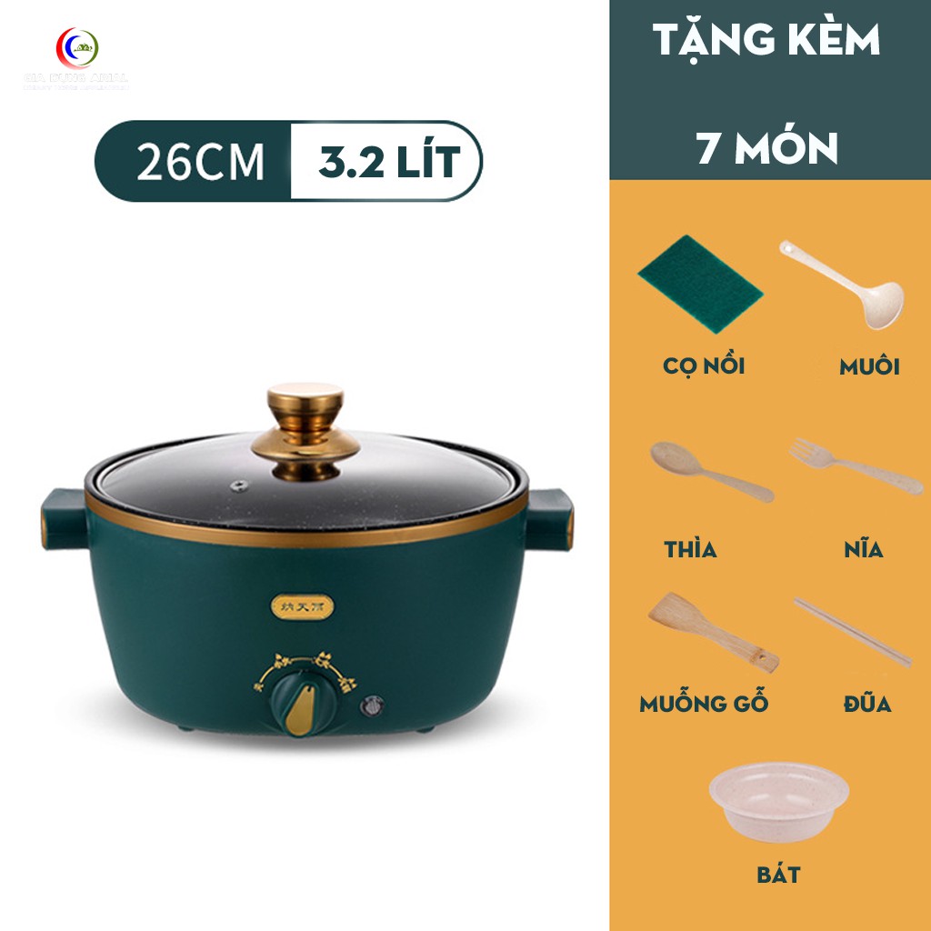 [Mã ELHADEV giảm 4% đơn 300K] Nồi điện mini đa năng AGISAN NL-09 có lớp chống dính cao cấp bảo hành 6 tháng