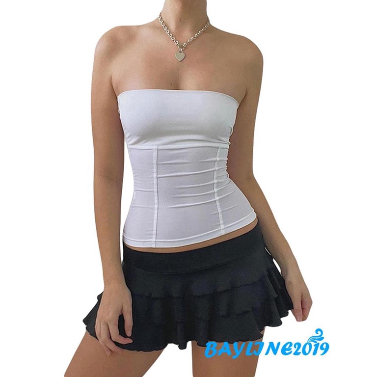 Áo Hai Dây Dáng Ôm Không Tay Màu Trơn Phong Cách Đường Phố Mùa Hè Cho Nữ