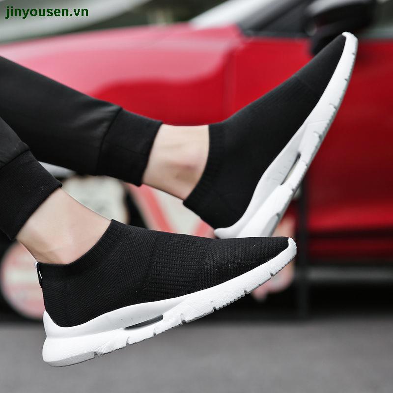 Giày Thể Thao Thoáng Khí Màu Đen Thời Trang Mùa Hè Dành Cho Nam Size 45