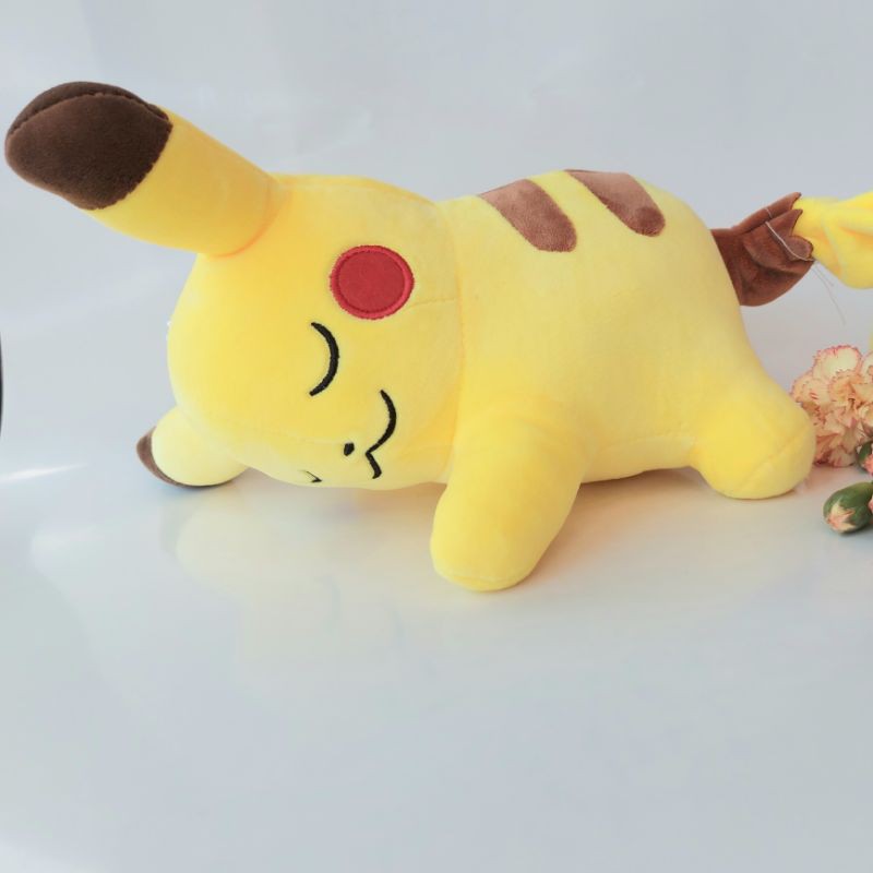 (25cm) Gấu bông Pikachu nằm ngủ