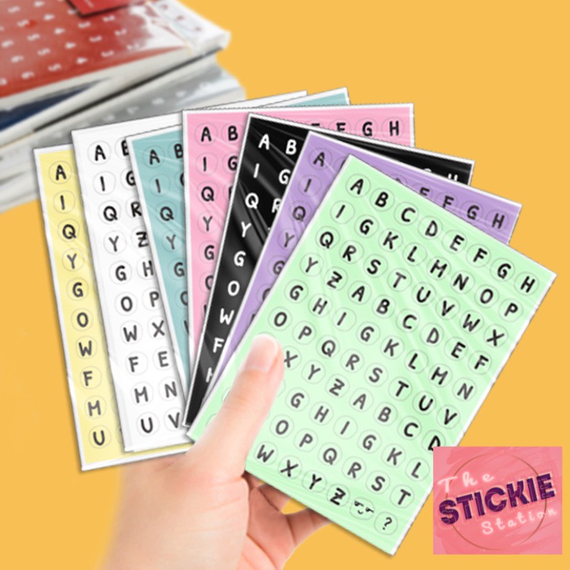 Sticker Alphabet Chữ Cái Size Nhỏ - Hình Dán Chữ Toploader